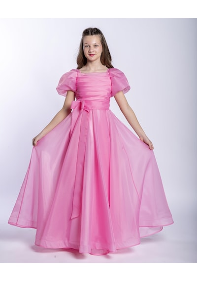 Kız Çocuk/genç Yeni Moda Parlak Kumaş Omuz Detaylı Tam Kalıp Abiye Elbise 5416-pembe Pembe Kız Çocuk/genç Yeni Moda Parlak Kumaş Omuz Detaylı Tam Kalıp Abiye Elbise 5416-pembe Pembe