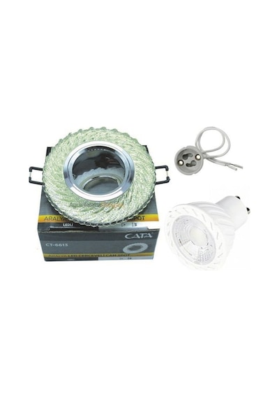 Cata Buse Led Çerçeveli Kristal Cam Spot Takım Ct-6613