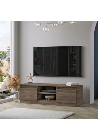Cholet Tv Ünitesi Tv Sehpası 2 Kapaklı 120cm Kahve Cho1-cu Kahverengi