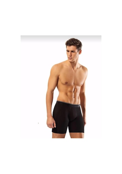 Erdem 1470 Erkek Likralı Uzun Boxer 6 Adet Siyah