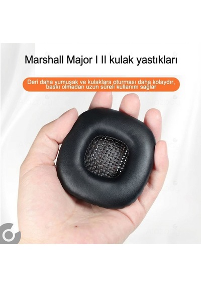 Marshall Major 1 2 Kulaklık Pedi Marshall Kulaklık Yastığı Major I-ıı Kulaklık Sünger Yastığı Pedi Siyah