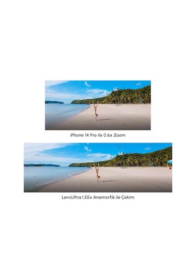 Shiftcam Lensultra 1.55x Anamorfik Lens, 1.55x Büyütme, 120 Geniş Açı, Ultra Geniş En-boy Oranı, Le