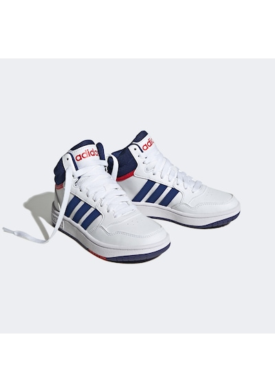 Adidas Sportswear Hoops 3.0 Mid Çocuk Beyaz Spor Ayakkabı Düz Gz9647 Beyaz