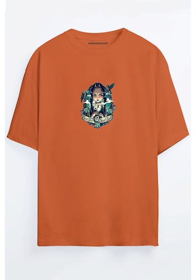 Wednesday Baskılı Unisex Turuncu Oversize T-shirt Turuncu Wednesday Baskılı Unisex Turuncu Oversize T-shirt Turuncu