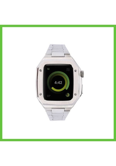 Bezos Watch 45mm Uyumlu Metal Petek Kasalı Kordon - Gümüş Dmc