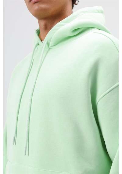 Vamos Basic Oversize Yıkamalı Hoodie Mint