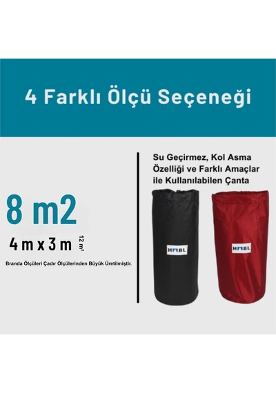 Güçlendirilmiş Su Geçirmez Kamp Ve Çadır Altı Brandası - 8m2