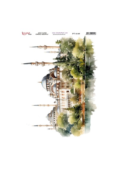 Pirinç Dekopaj Kağıdı 30x42cm Pt-4148 Ayasofya