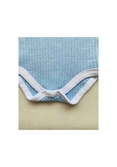 Pirinç Bebe Bebek Fitilli Body Mavi - 653232419 Mavi