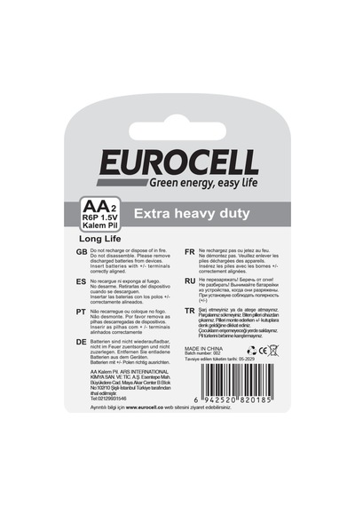 Kalem Pil Aa2 1.5 V R6p