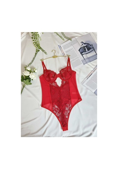 La Linaa Elanor Kırmızı Çıtçıtlı Dantelli Transparan Balenli Bodysuit Koyu Kımızı - 699340148 Koyu Kımızı La Linaa Elanor Kırmızı Çıtçıtlı Dantelli Transparan Balenli Bodysuit Koyu Kımızı - 699340148 Koyu Kımızı
