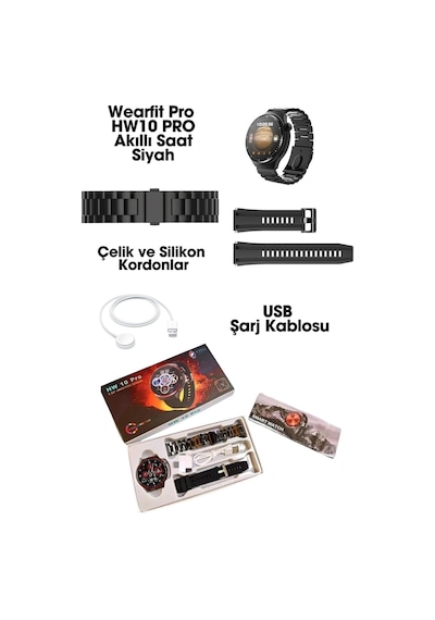 Wearfitpro Hw10 Pro 1.52 İnç 38 Mm Yuvarlak Amoled Ekran Yapay Zeka Destekli Akıllı Saat