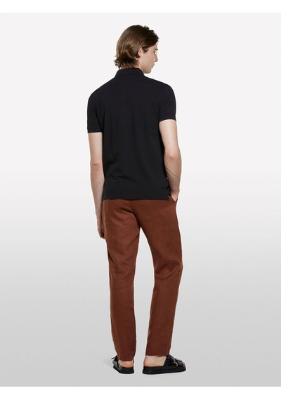 %100 Pamuk Regular Fit Polo T-shirt Erkek Siyah Polo - 325p3089s300t Siyah