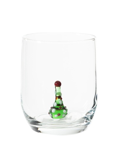 Pine Figürlü Cam Bardak 205 Ml Açık Kırmızı