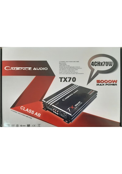 Cadence Tx 4.70 5000W 4 Kanal Oto Amfi Anfi