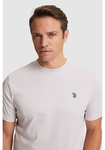 U.s. Polo Assn. Erkek Açık Gri Tişört Basic 50324944-vr001