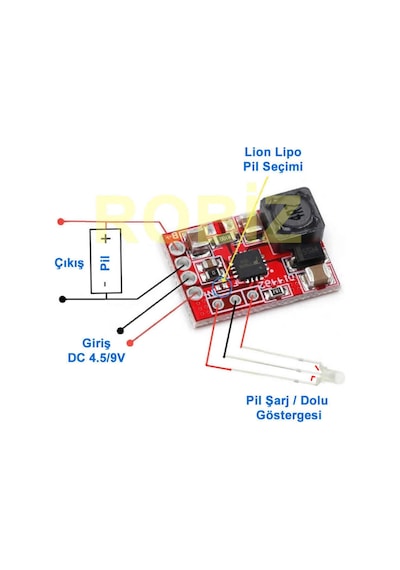 Tp5000 2a 3.6v Lipo Lifepo4 Pil Şarj Modülü 1s 4.2v Lityum Li-ıon Batarya Akü Mp3 Mp4 Tablet