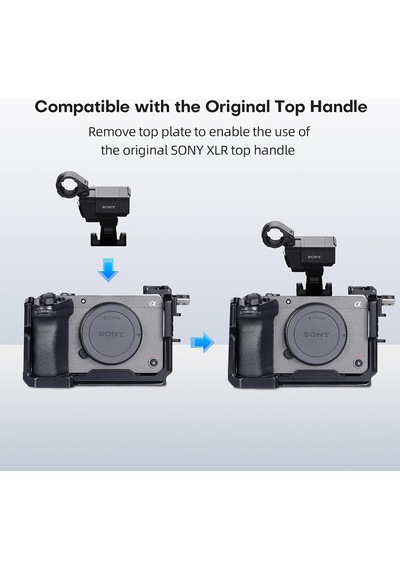 Sony Fx3/fx30 İçin Üst Saplı Tam Kamera Kafes Kiti, Xlr Kulp İle Uyumlu, Hdmı İçin Kablo Kelepçesi, 1/4"-20 Dişli Delikler, Arrı, Soğuk Ayakkabı Ve Nato Ray İçin 3/8" Yerleştirme Sony Fx3/fx30 İçin Üst Saplı Tam Kamera Kafes Kiti, Xlr Kulp İle Uyumlu, Hdmı İçin Kablo Kelepçesi, 1/4"-20 Dişli Delikler, Arrı, Soğuk Ayakkabı Ve Nato Ray İçin 3/8" Yerleştirme