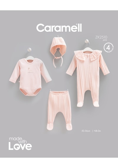 Caramell Very Nice Tulumlu 4'lü Set Pembe renkli