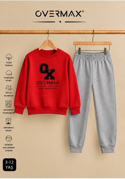 Overmax Baskılı Çocuk Sweatshirt & Eşofman Altı Takım 3-12 Yaş Kırmızı Üst-gri Alt - 920664318 Kırmızı Üst-gri Alt Overmax Baskılı Çocuk Sweatshirt & Eşofman Altı Takım 3-12 Yaş Kırmızı Üst-gri Alt - 920664318 Kırmızı Üst-gri Alt