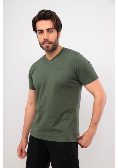Fore Sport Erkek V Yaka T-shirt Haki