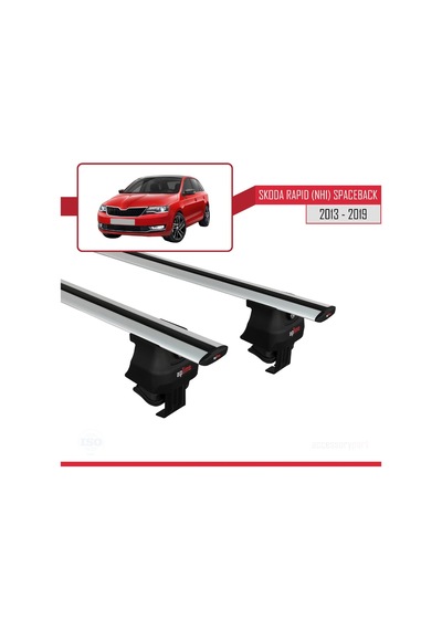 Skoda Rapid Nh1 Spaceback 2013-2019 Arası İle Uyumlu Ace-4 Ara Atkı Tavan Barı Gri