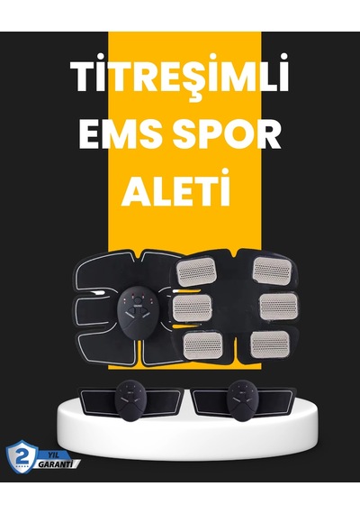 Titreşimli Ems Spor Ve Fitness Cihazı Karın Kası Kol Bacak 2025 Model Siyah