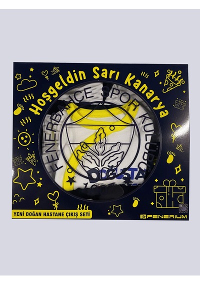 Fenerbahçe Bebek Doğuştan Fenerli Hastane Çıkışı Beyaz-lacıvert-sarı