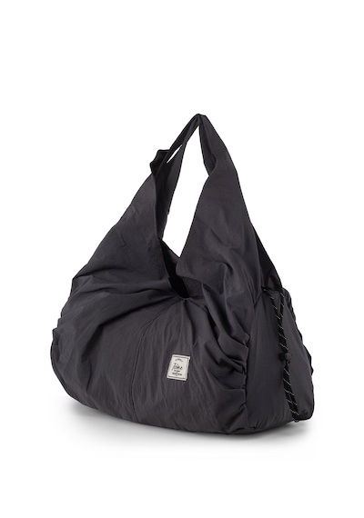 İcone Bag Icone Pliseli Fermuarlı Yoga Çantası, Fitness Çantası, Gym Heybe Görünümlü Pliseli Spor Çantası Gri