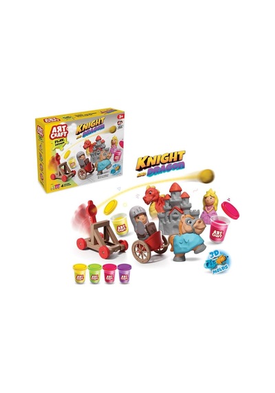 Art Craft Şövalye Ve Ejderha Oyun Hamur Set 280 Gr Standart