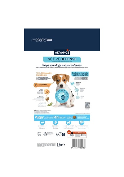 Advance Puppy Protect Mini Tavuklu Ve Pirinçli Mini Irk Yavru Köpek Maması 3kg