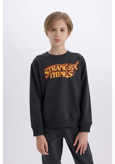 DeFacto Erkek Çocuk Stranger Things Bisiklet Yaka Kalın Sweatshirt D4791A824WNAR208