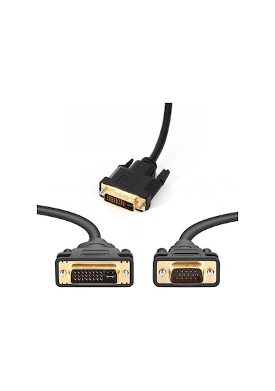 10M 24+5 Dvi To Vga Kablo - Altın Uç - Filitreli