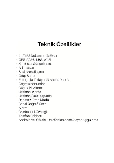Piranha 9930 1.4" Akıllı Çocuk Takip Saati (İthalatçı Garantili)