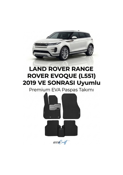 Land Rover Range Rover Evoque L551 2019 Ve Sonrası Araca Özel 3d Havuzlu Eva Paspas 5 Parça