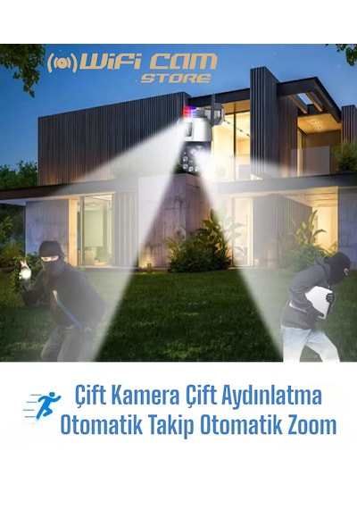 İcsee 6 Mp Çift Kameralı 36x Optik Zoom Büyük Ptz Wifi Kamera İcsee 6 Mp Çift Kameralı 36x Optik Zoom Büyük Ptz Wifi Kamera
