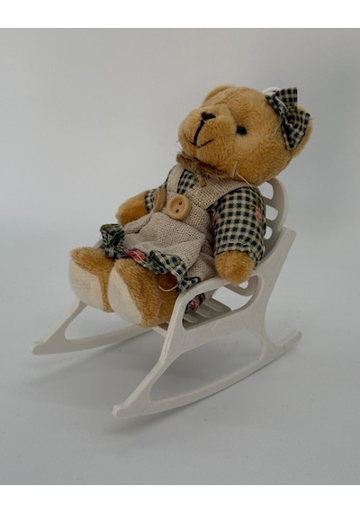 Cevizdizayn Baybbear Mini Beyaz Sallanan Sandalye Ayıcık