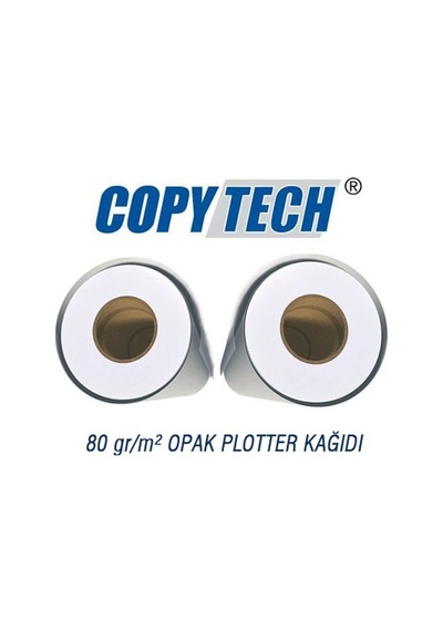 2'li Koli - 1067mm x 50m Plotter Kağıdı 80gr/m²