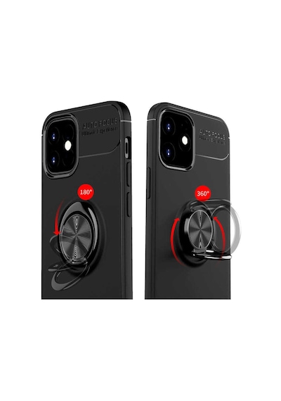 Apple Uyumlu iPhone 12 Mini Kılıf Yüzüklü Magnetli Ravel Case