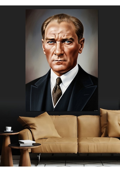 Ahşap Tablo Mustafa Kemal Atatürk Portresi Hayvan Tabloları