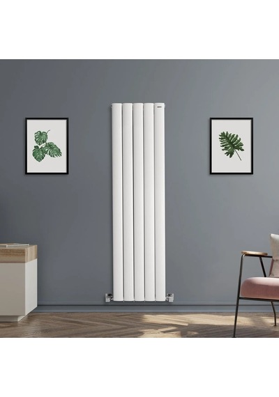 1500 x 475mm Lilac Yüksek Isı Kapasiteli Dekoratif Dikey Beyaz Alüminyum Radyatör