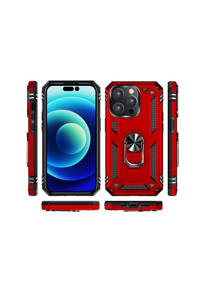 Apple Uyumlu iPhone 14 Pro  Tchs Vega Kılıf-kırmızı Kirmizi