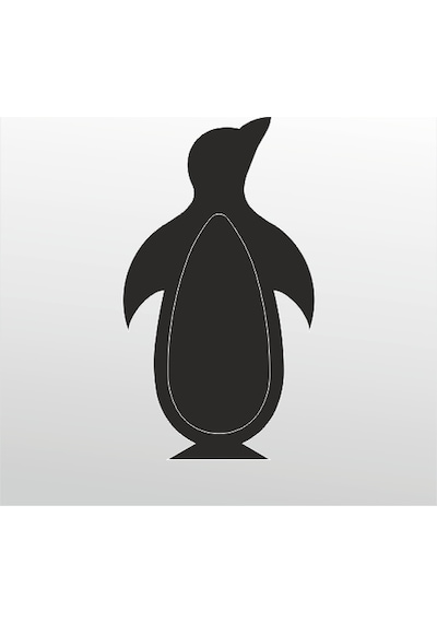 Folyo Sticker Penguen 100cm Uzunluk Siyah