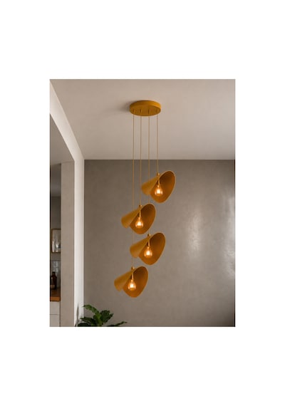 Twist 4'lü Eskitme Sarkıt Modern Avize Ayarlanabilir Modern Metal Dekoratif Galeri Boşluğu Ve Yüksek Tavan Avizesi