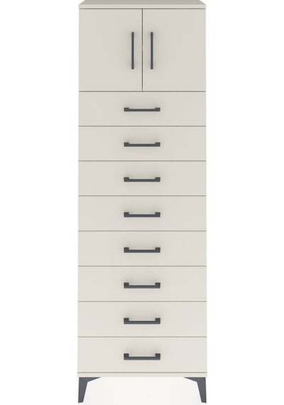 Arges Dolap 2 Raflı 8 Çekmeceli 2 Kapaklı 60x30x182 Aytaşı-ay... Aytaşı