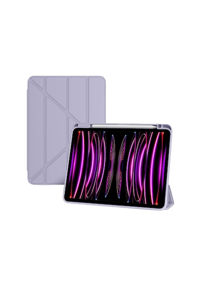 Apple Uyumlu iPad, Air 11inç M2 2024 Kılıf Grafiti Şeffaf Kalem Bölmeli A2902 A2903 A2904