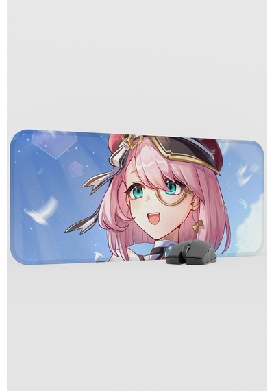 Charlotte Genshin Impact Anime Gacha V4 - 70x30 Xl Gaming Mouse Pad Fare Altlığı