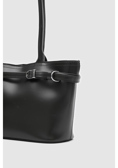 Shule Bags Glove Omuz Çantası Siyah Siyah