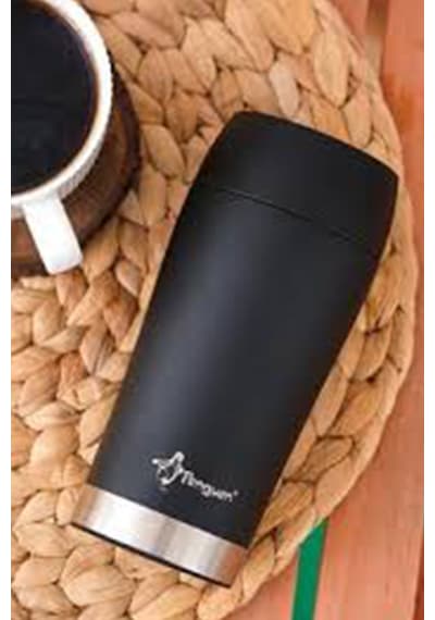 Penguen-3027 Siyah Mug Termos 400ml Siyah