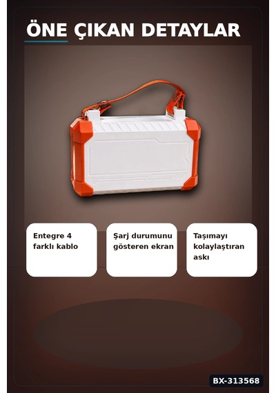 Dijital Ekranli 60000mah 4 Kablolu Powerbank 22.5w Hizli Sarj Coklu Cikisli Bx-313568 Diğer